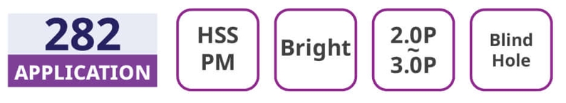 ดอกด๊าปเครื่อง เกรดพาวเดอร์เมทัล (Spiral Point Tabs) -282
