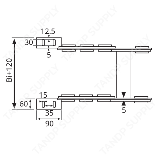 รายละเอียด รางกระดูกงู รุ่น TL115 (Steel Cable Drag Chain TL115)