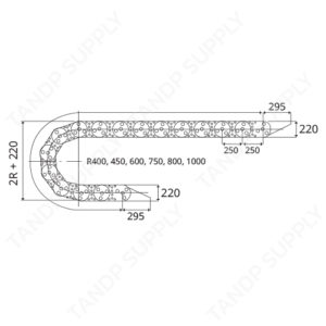 รางกระดูกงู โลหะ รุ่น TL250 (Steel Cable Drag Chain TL250 Series)