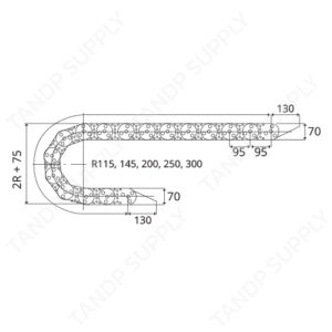 รางกระดูกงู โลหะ รุ่น TL95 (Steel Cable Drag Chain TL95 Series)