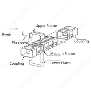 รางกระดูกงู โลหะ รุ่น DGT (DGT Cable Drag Chain)