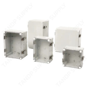 กล่องพักสายไฟพลาสติก (หูหิ้วสแตนเลส)