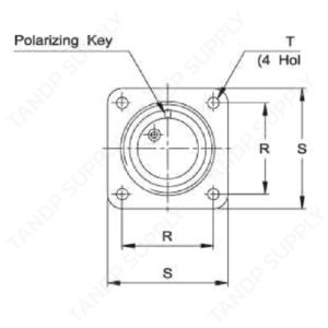 คอนเนคเตอร์แบบกลม MS3100R (Wall Mouthing Receptacle)
